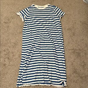 Old Navy Navy and White Striped Shirt
